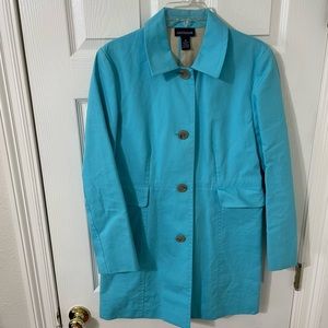 Teal Trench Coat